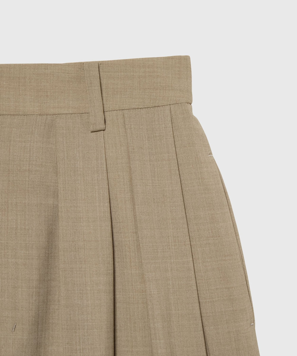 DÉPAREILLÉ TROPICAL WOOL SUPER WIDE PANTS / トロピカルウールスーパーワイドパンツ ベージュ