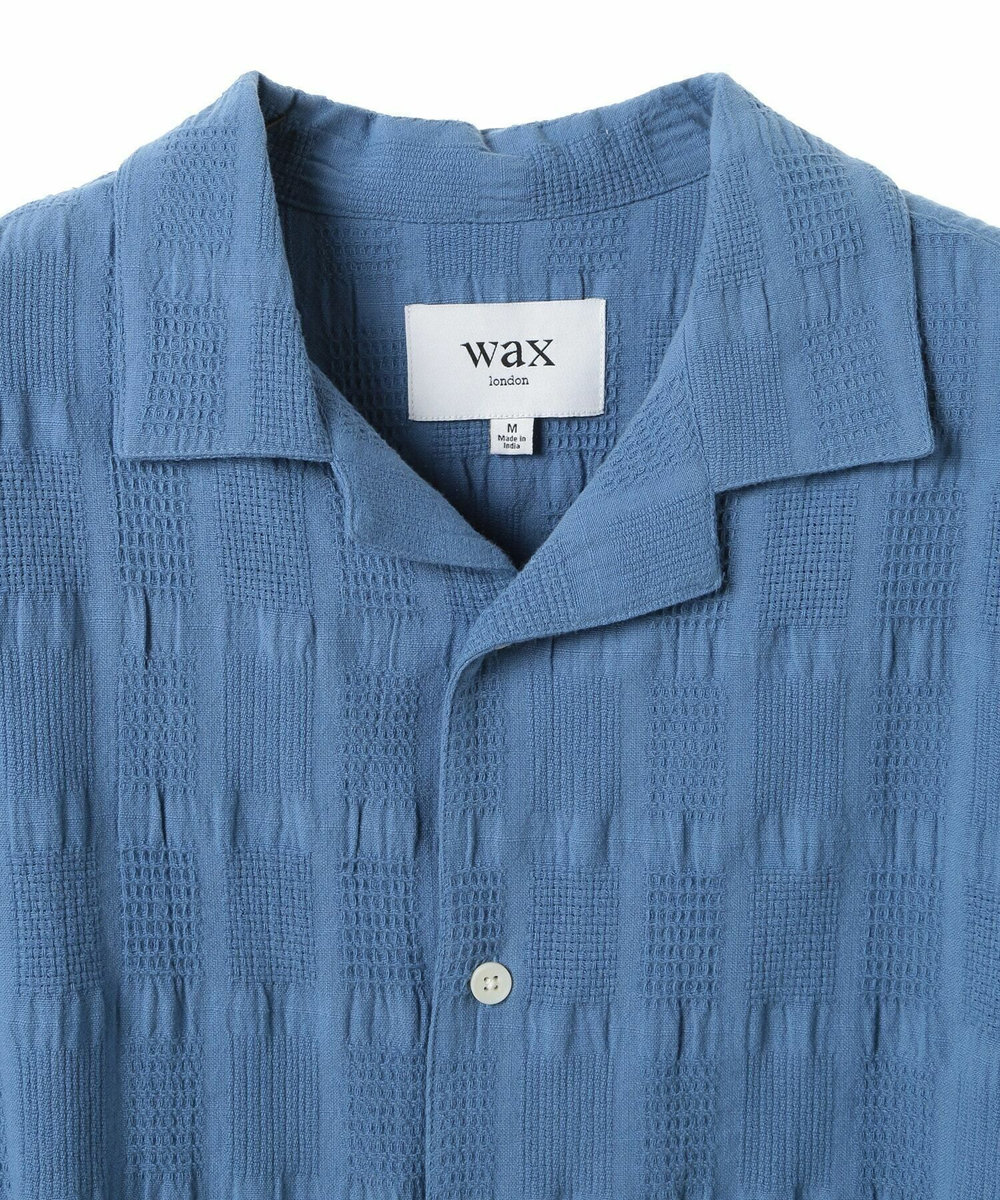 MEN'S BIGI 【Wax London/ワックスロンドン】ジャガードシャツ ブルー