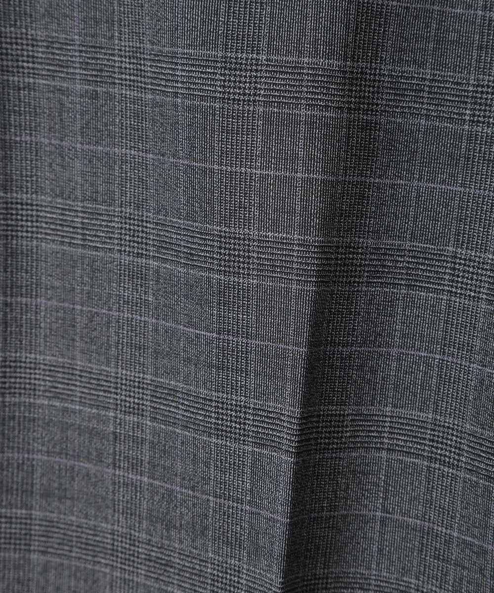MEN'S BIGI ウールメランジグレンチェックスーツ＜セットアップ＞ グレー