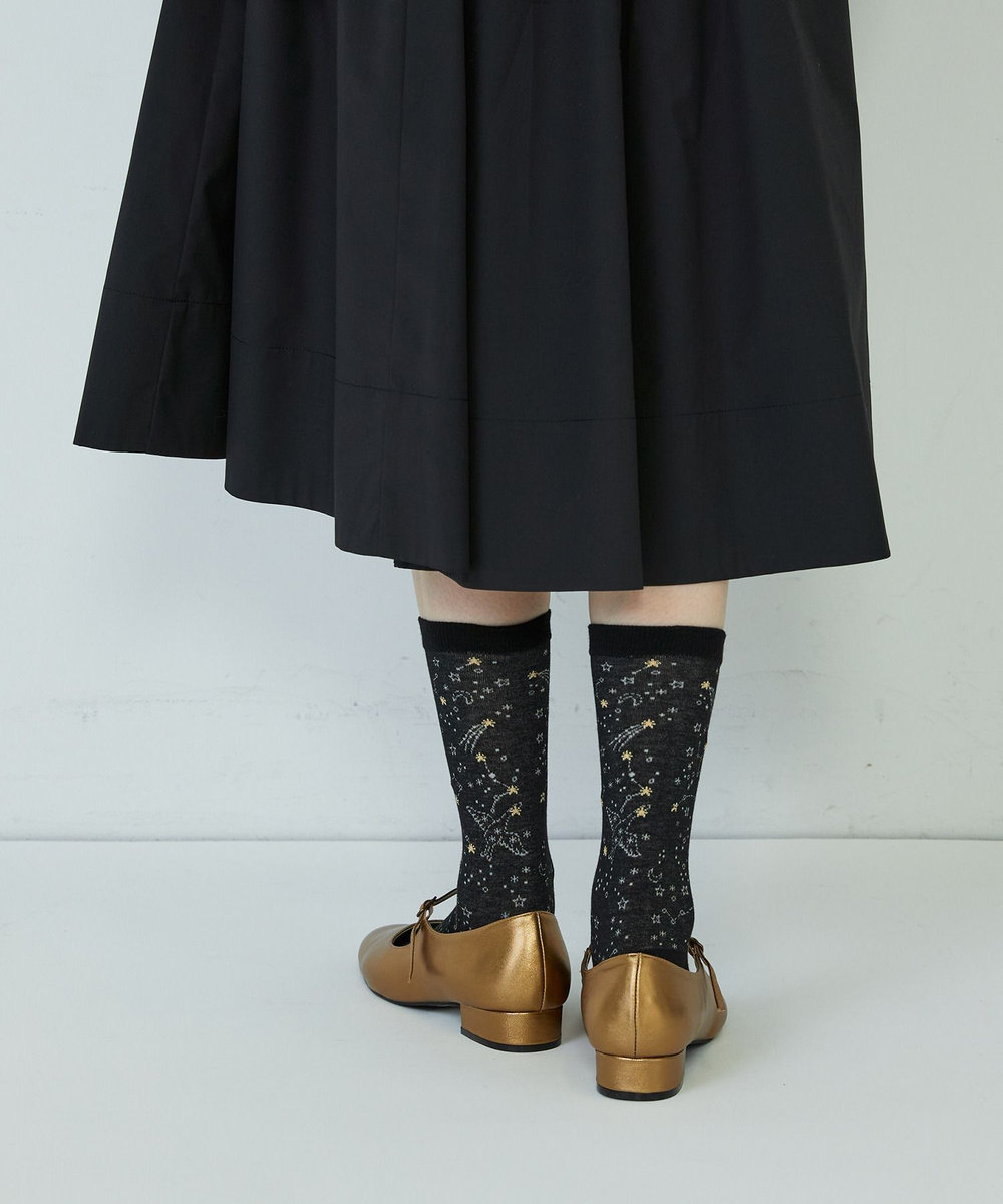 ADIEU TRISTESSE 星座柄ソックス ブラック