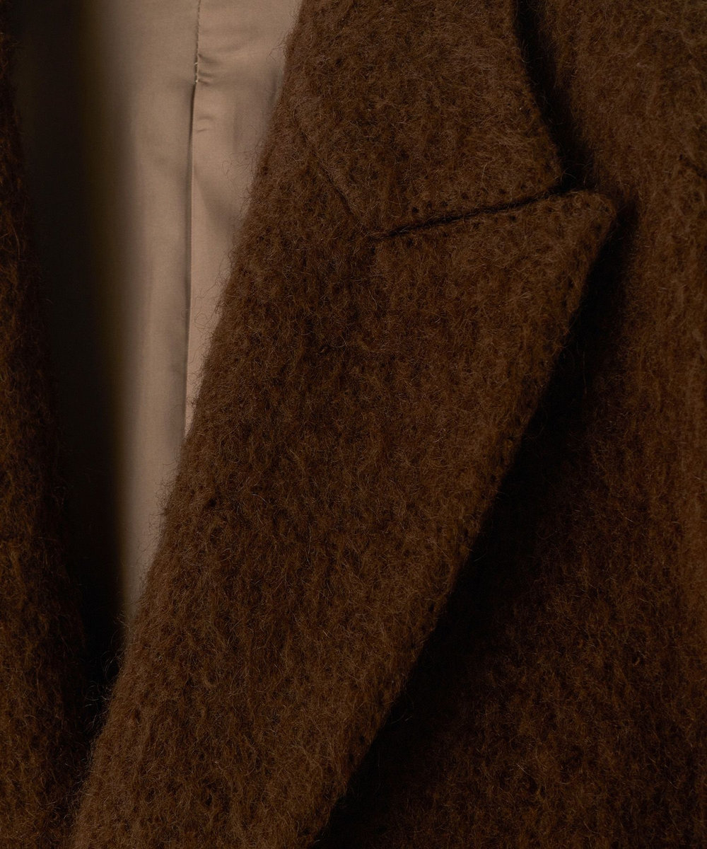 MEN'S BIGI 【BASED ON MEN'S BIGI HERITAGE】ブラウンシャギー コテージコート ブラウン
