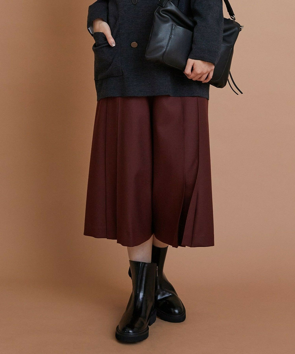 L'EQUIPE ウールサキソニーハーフパンツ ボルドー