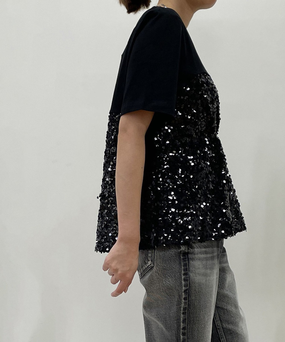 1er Arrondissement ＜BAUN UND PFERDGARTEN（バウムウンドヘルガーデン）＞スパンコールトップス ブラック