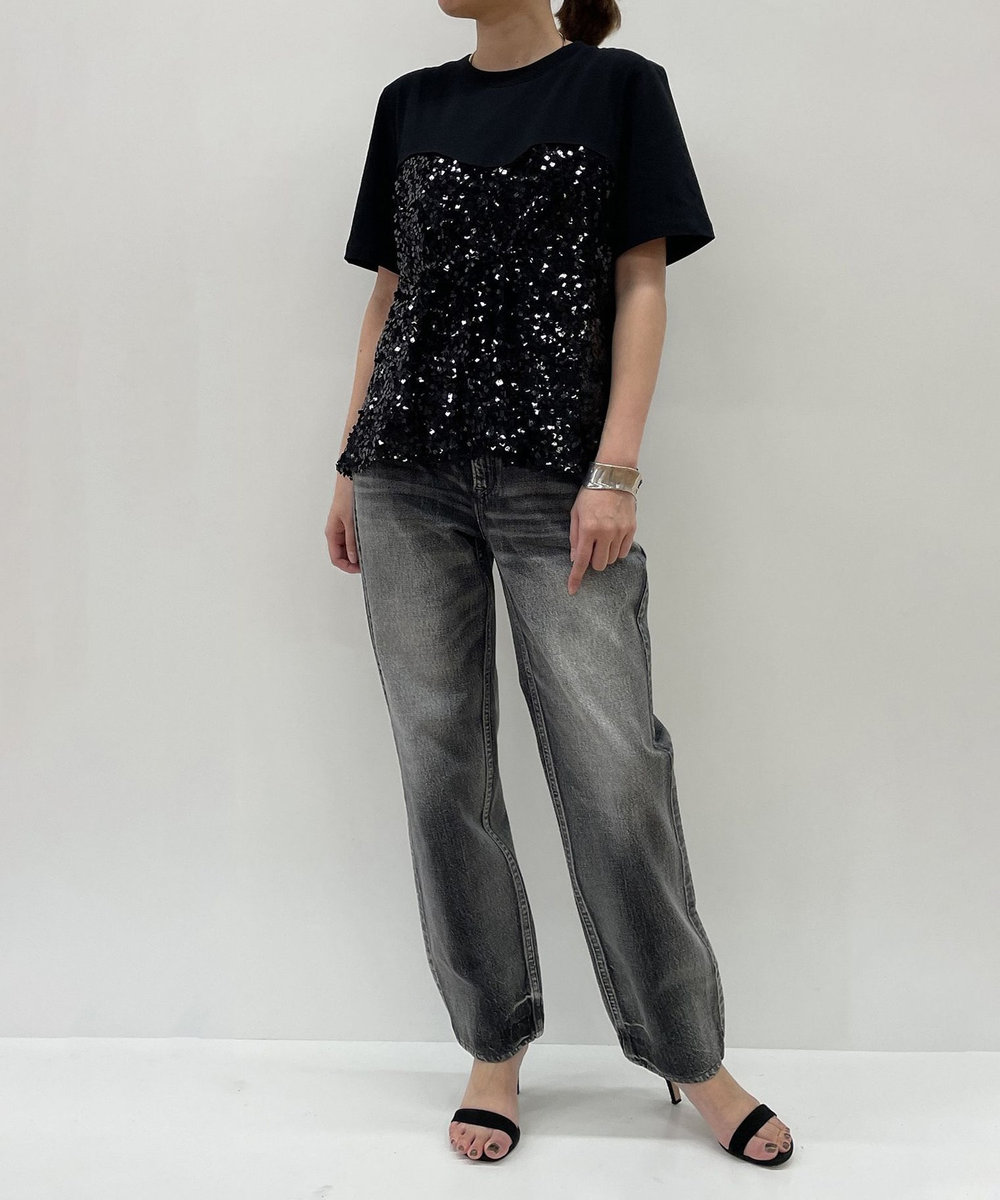 1er Arrondissement ＜BAUN UND PFERDGARTEN（バウムウンドヘルガーデン）＞スパンコールトップス ブラック