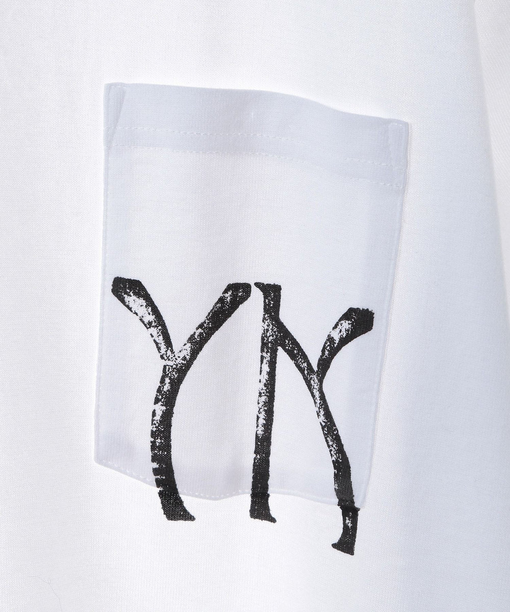 MEN'S BIGI 【YANUK/ヤヌーク】別注 プリント＆刺繍TEE ホワイト