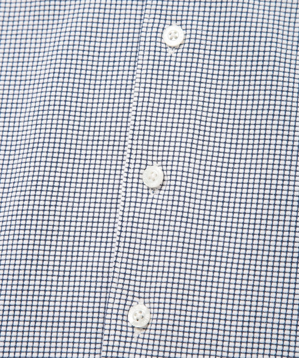 MEN'S BIGI 【ACTIVE TAILOR】吸水速乾ミニワッフルワンピースカラー半袖シャツ ブルー系その他