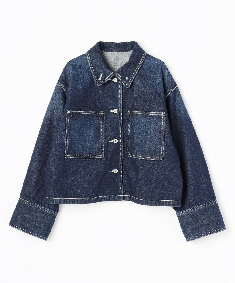 feerique feerique ヴィンテージライクワイドデニムジャケット インディゴブルー