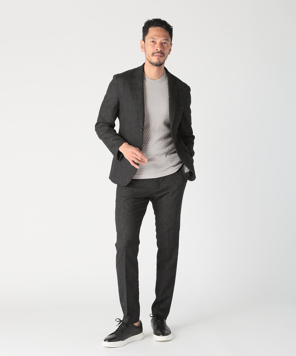 MEN'S BIGI 【ACTIVE TAILOR/アクティブテイラー】カラミメッシュストレッチパンツ ブラック