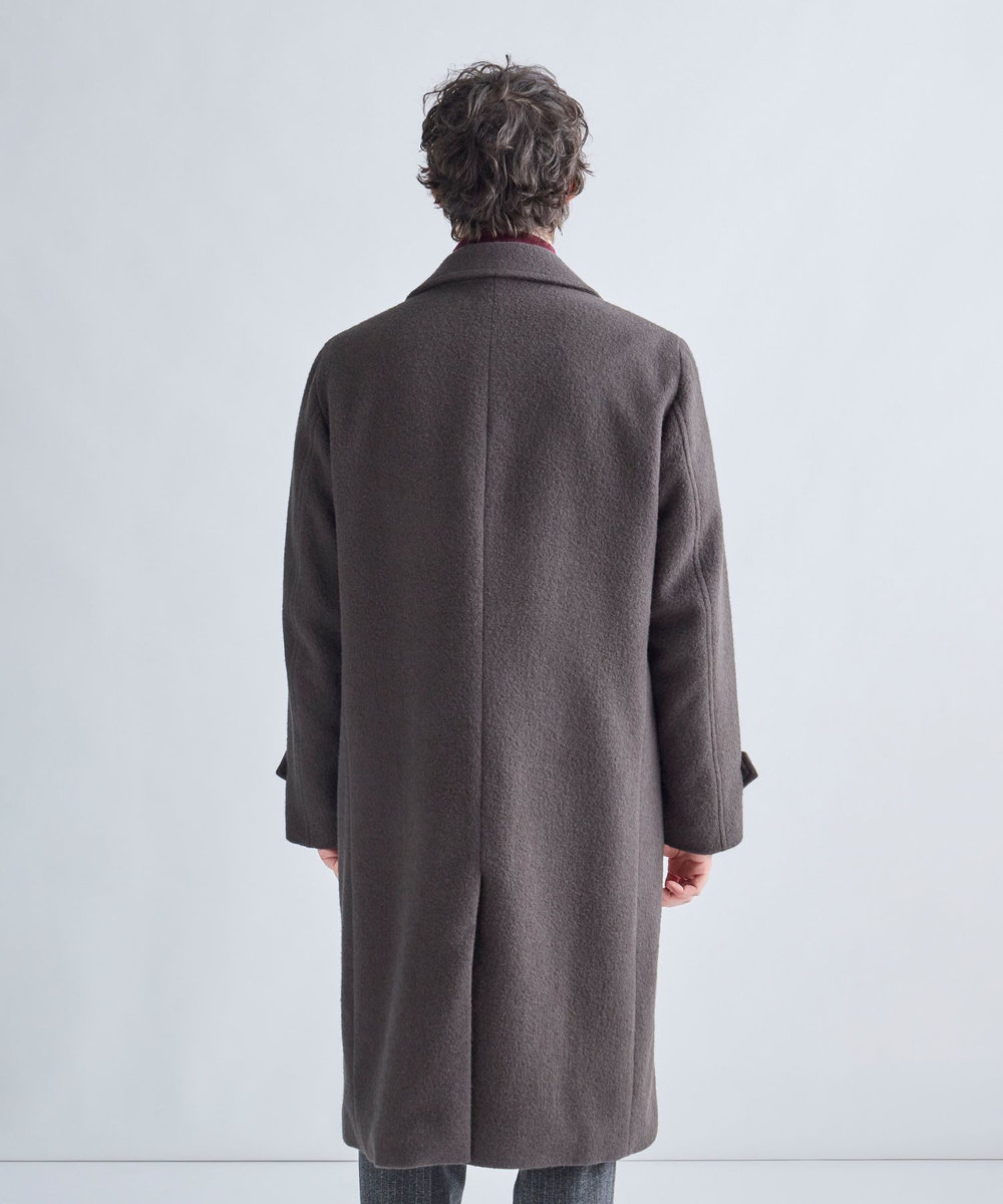 MEN'S BIGI ウールアンゴラビーバーポロコート カーキ