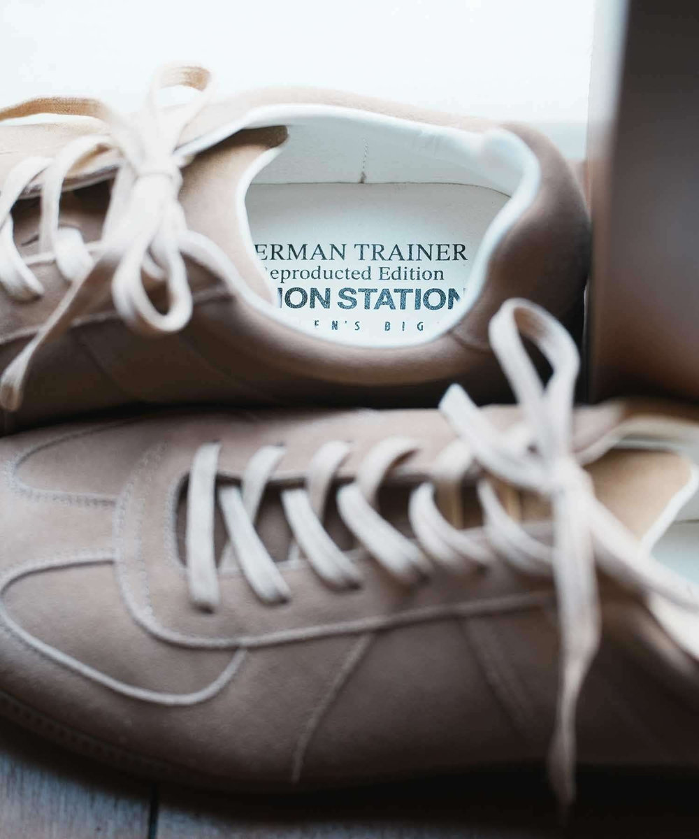 UNION STATION 【UNION STATION by MEN’S BIGI 】REPRODUCT MILITALY GERMAN TRAINER ジャーマントレーナー ベージュ