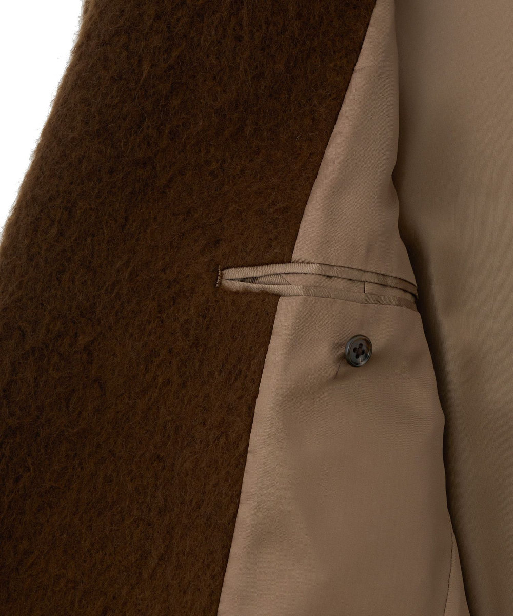 MEN'S BIGI 【BASED ON MEN'S BIGI HERITAGE】ブラウンシャギー コテージコート ブラウン