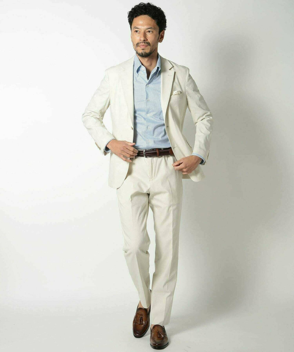 MEN'S BIGI 【DOMODOSSOLA/ドモドッソラ】レザーメッシュプレーンベルト ブラウン