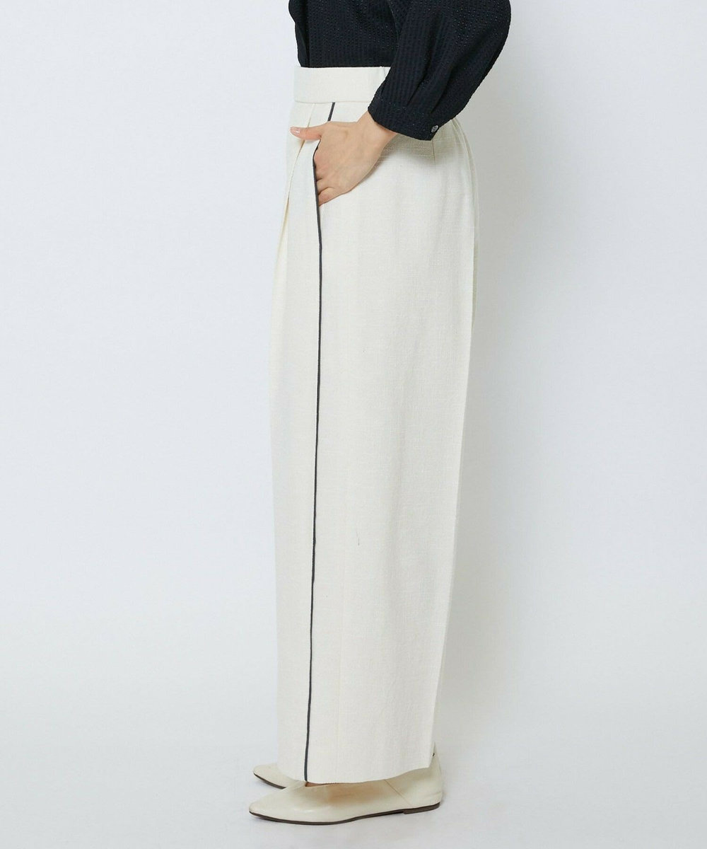 MOGA Collection MOGA Collection ミックスツイードタックワイドパンツ オフホワイト