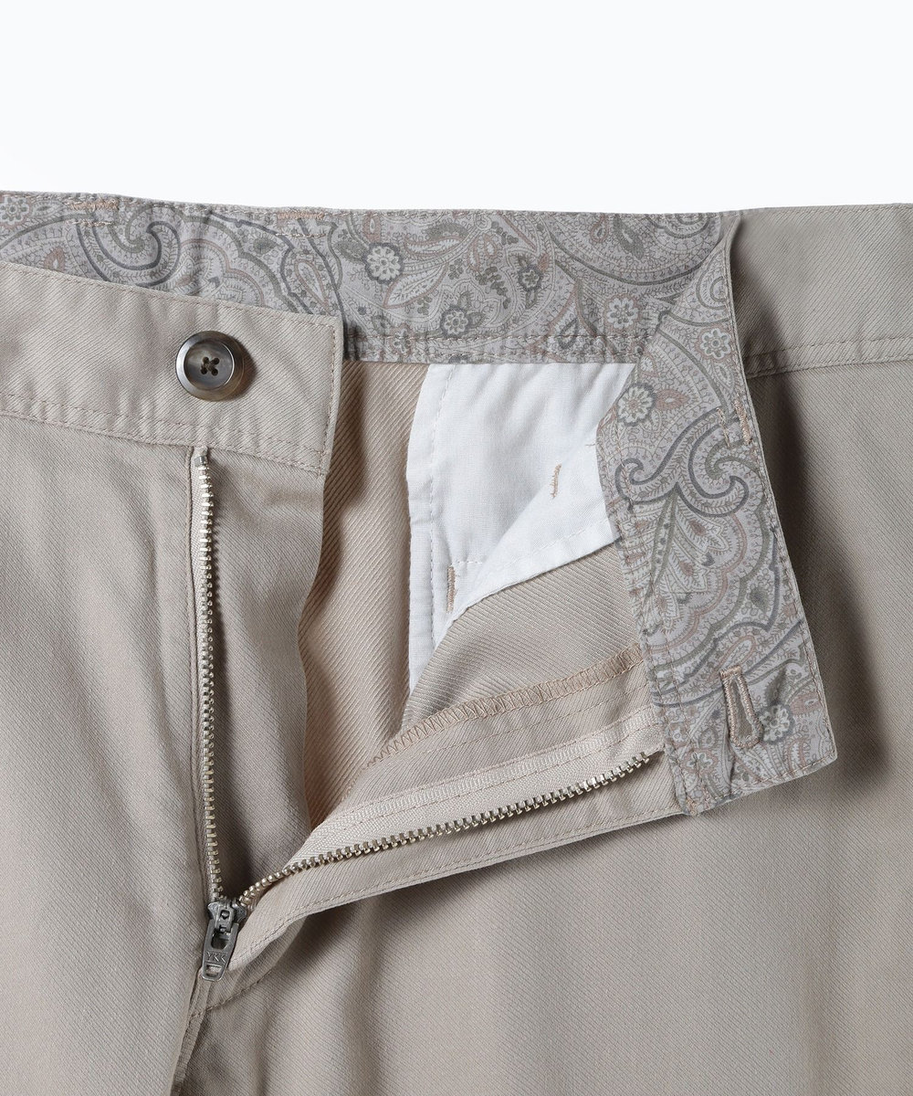 MEN'S BIGI ストレッチツイルテーパードパンツ ベージュ