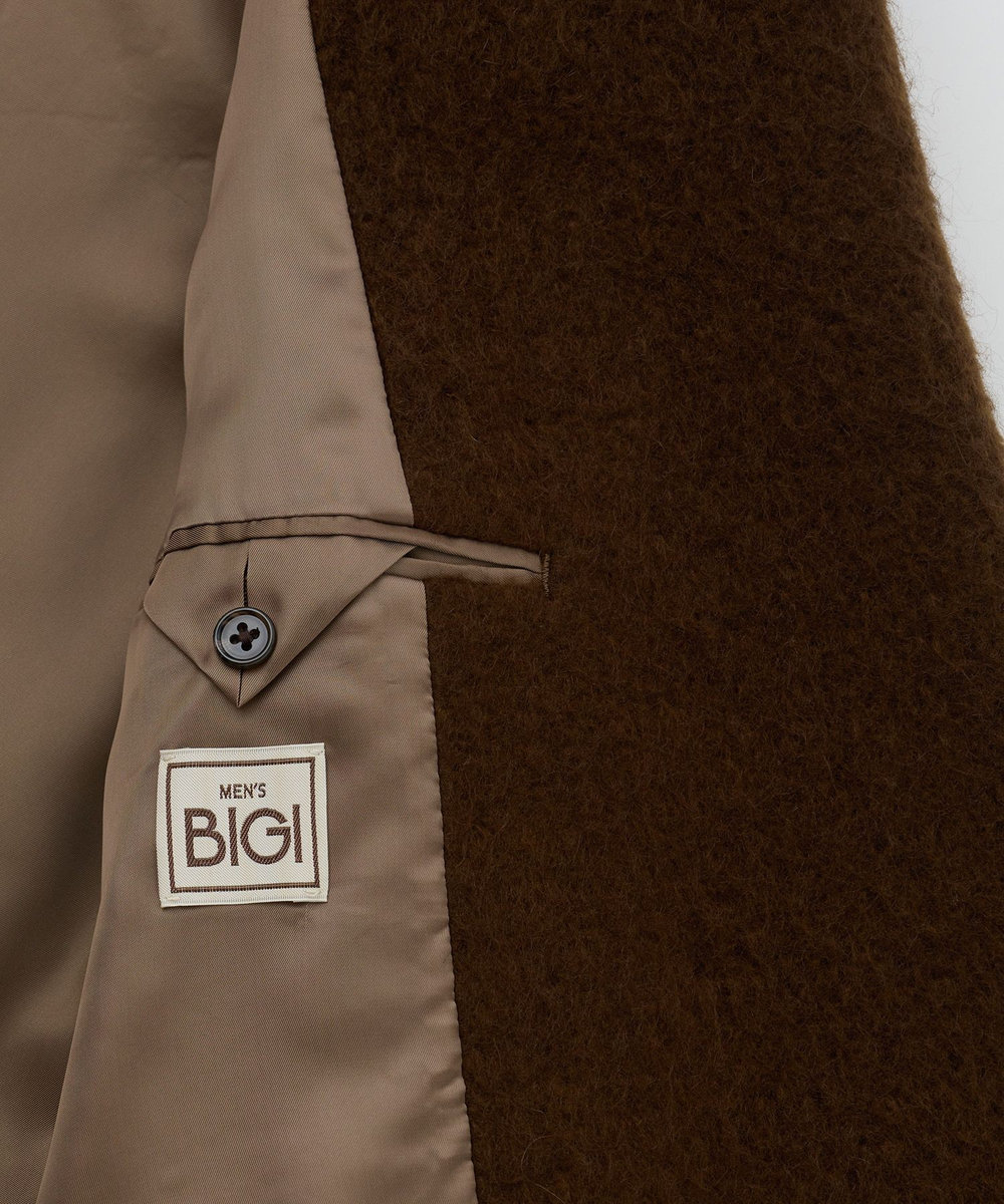 MEN'S BIGI 【BASED ON MEN'S BIGI HERITAGE】ブラウンシャギー コテージコート ブラウン