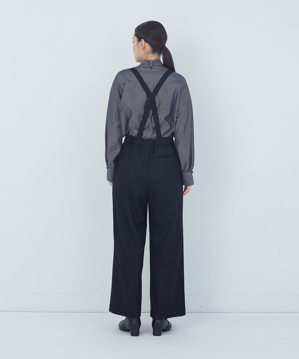 ADIEU TRISTESSE サスペンダー付きパンツ ブラック