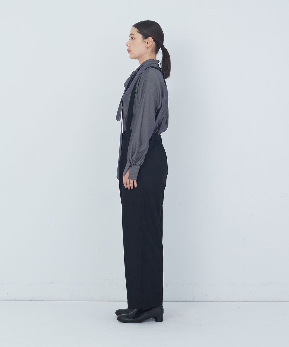ADIEU TRISTESSE サスペンダー付きパンツ ブラック