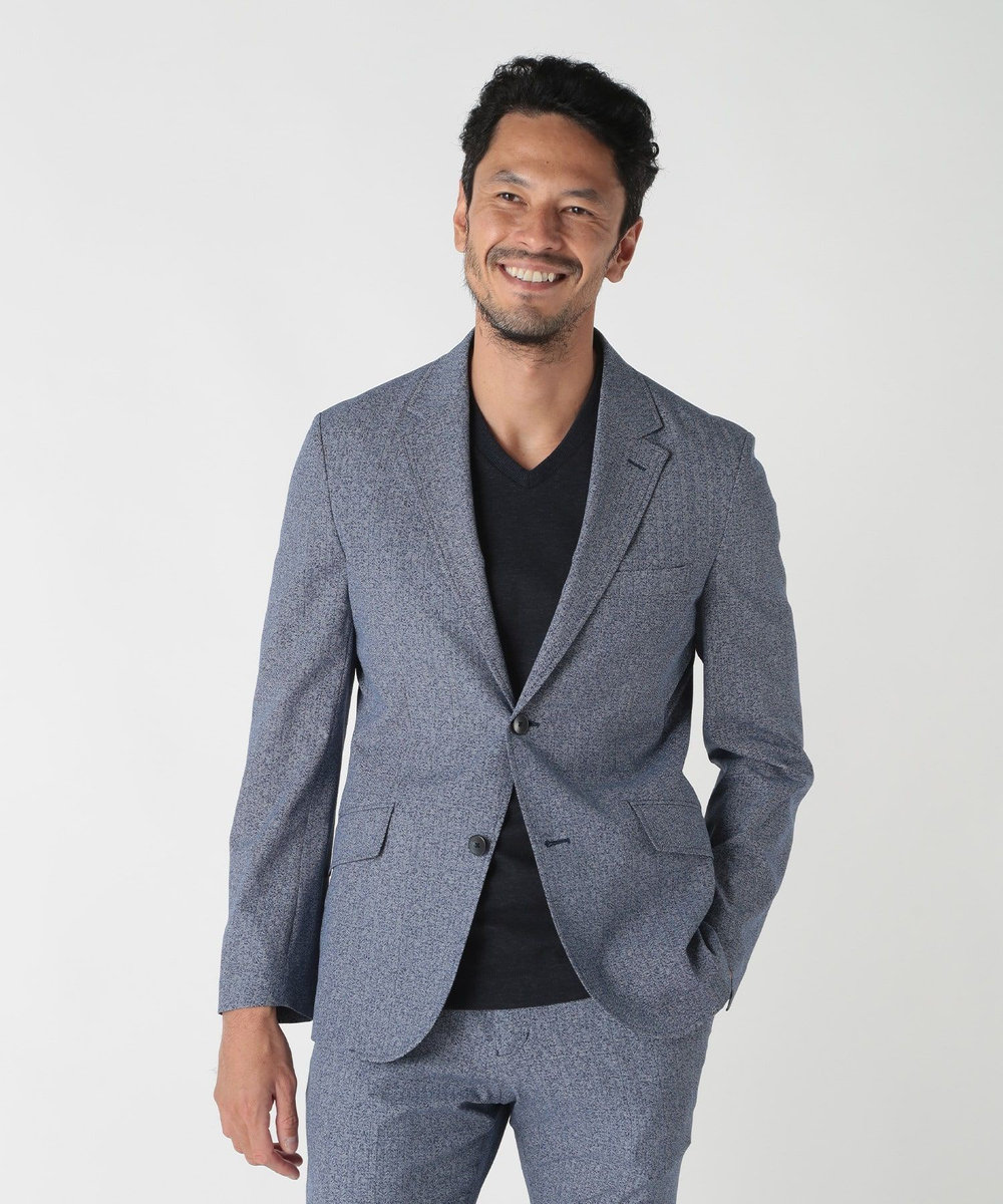 MEN'S BIGI ドットエアーメッシュプリントジャケット＜吸水速乾＞ ブルー