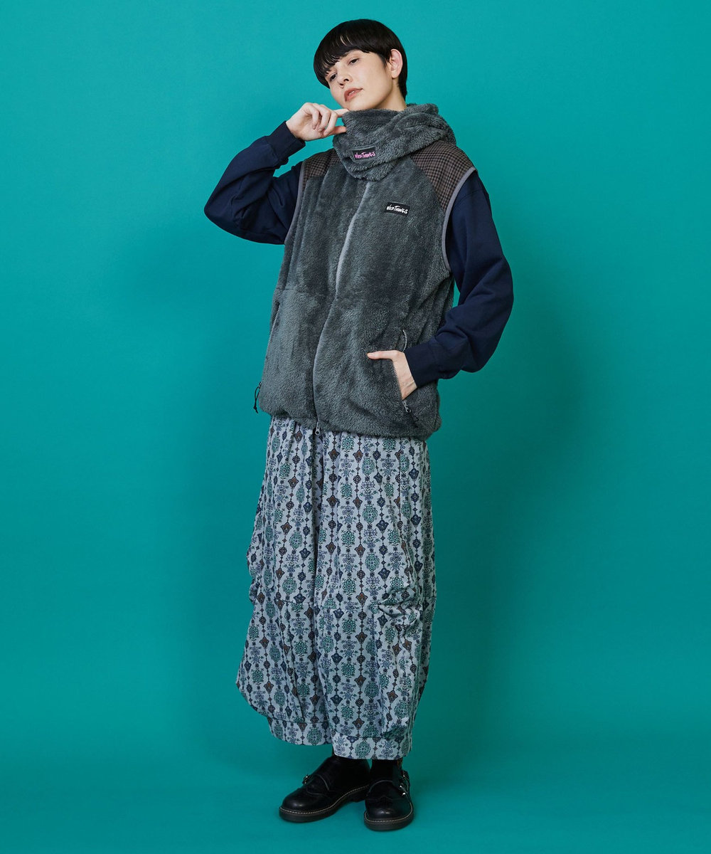 FRAPBOIS FRAPBOIS×WILD THINGS シャギーフリースバラクラバ グレー