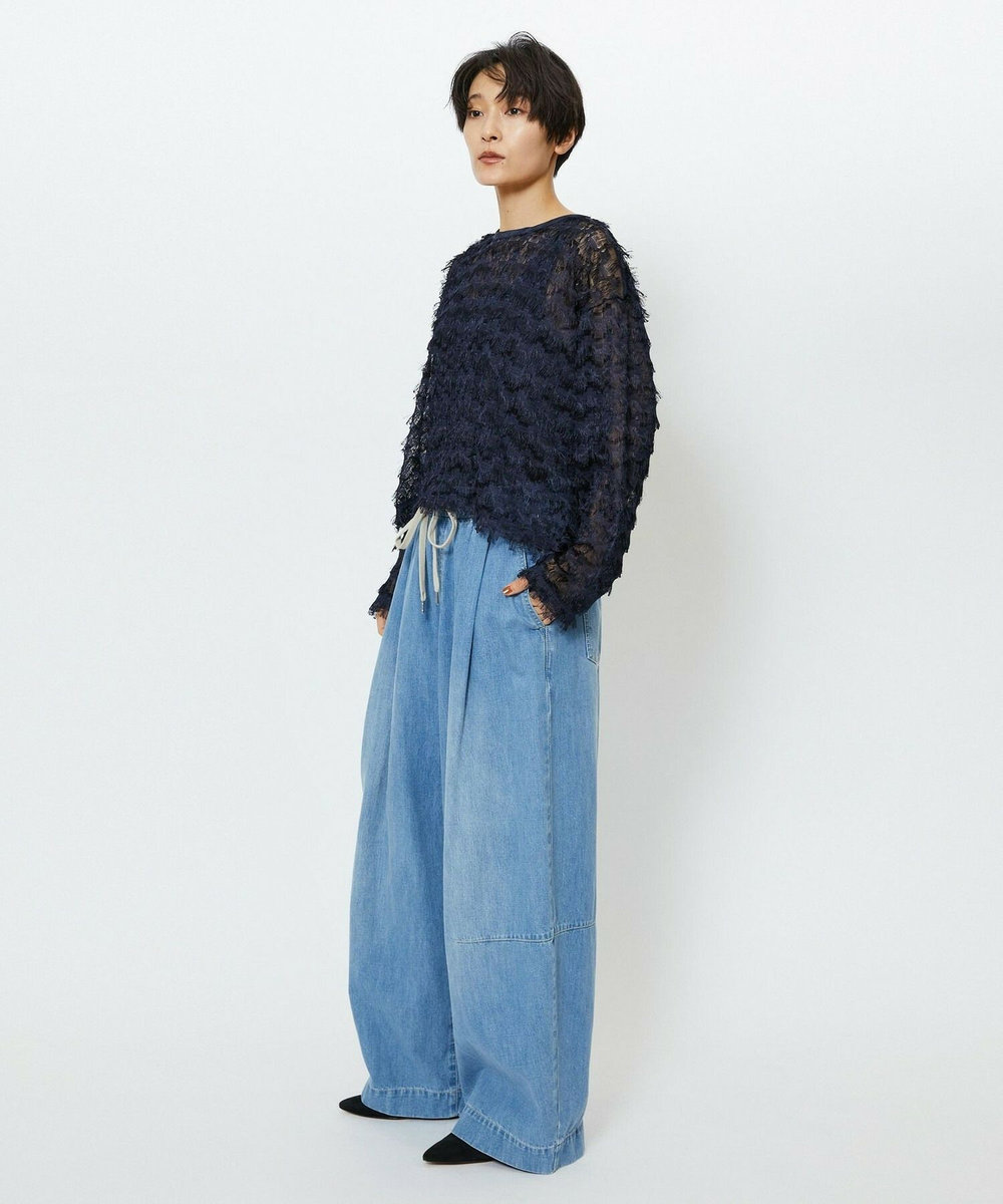 feerique feerique 2WAYフリンジカーディガン ネイビー