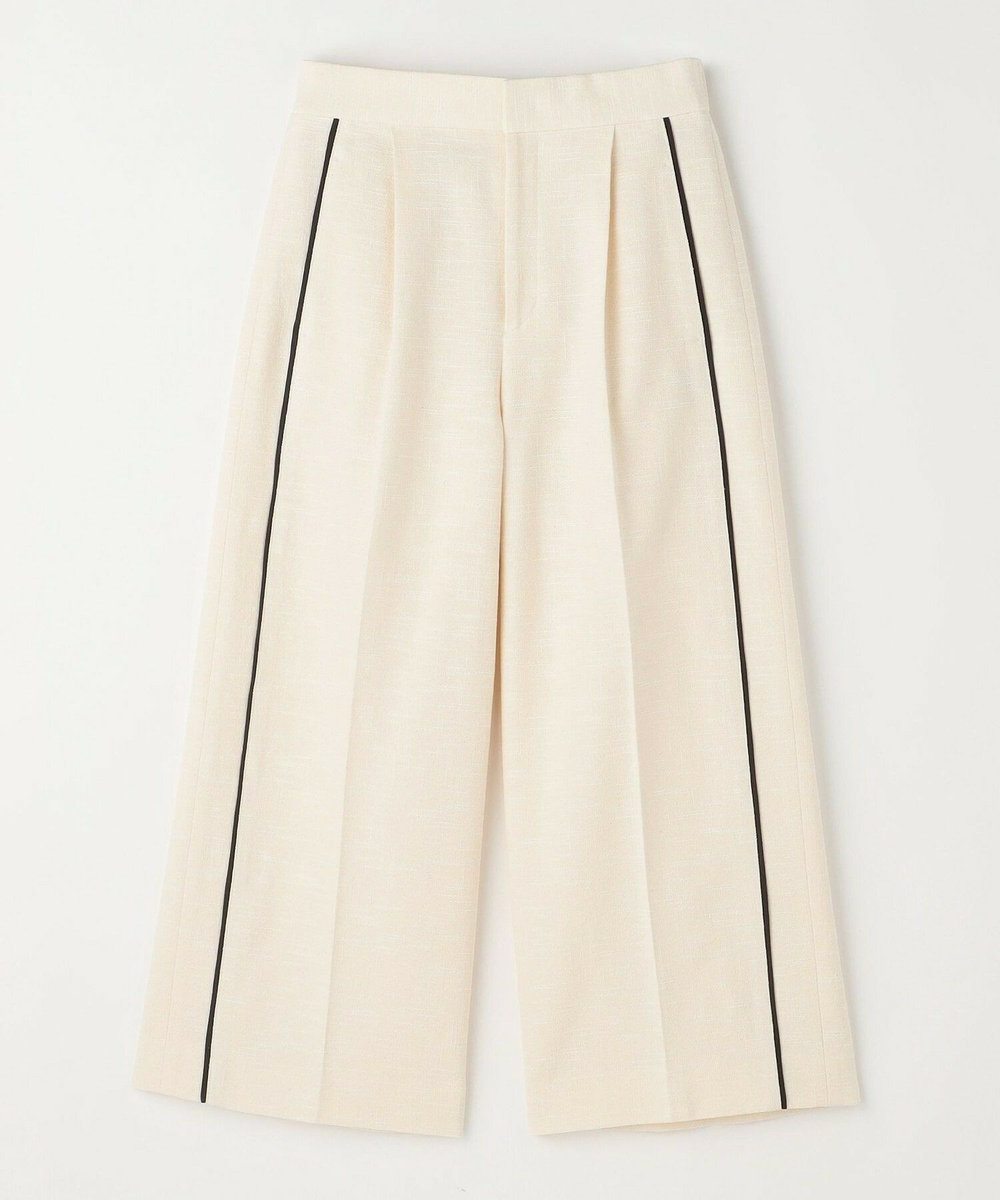 MOGA Collection MOGA Collection ミックスツイードタックワイドパンツ オフホワイト