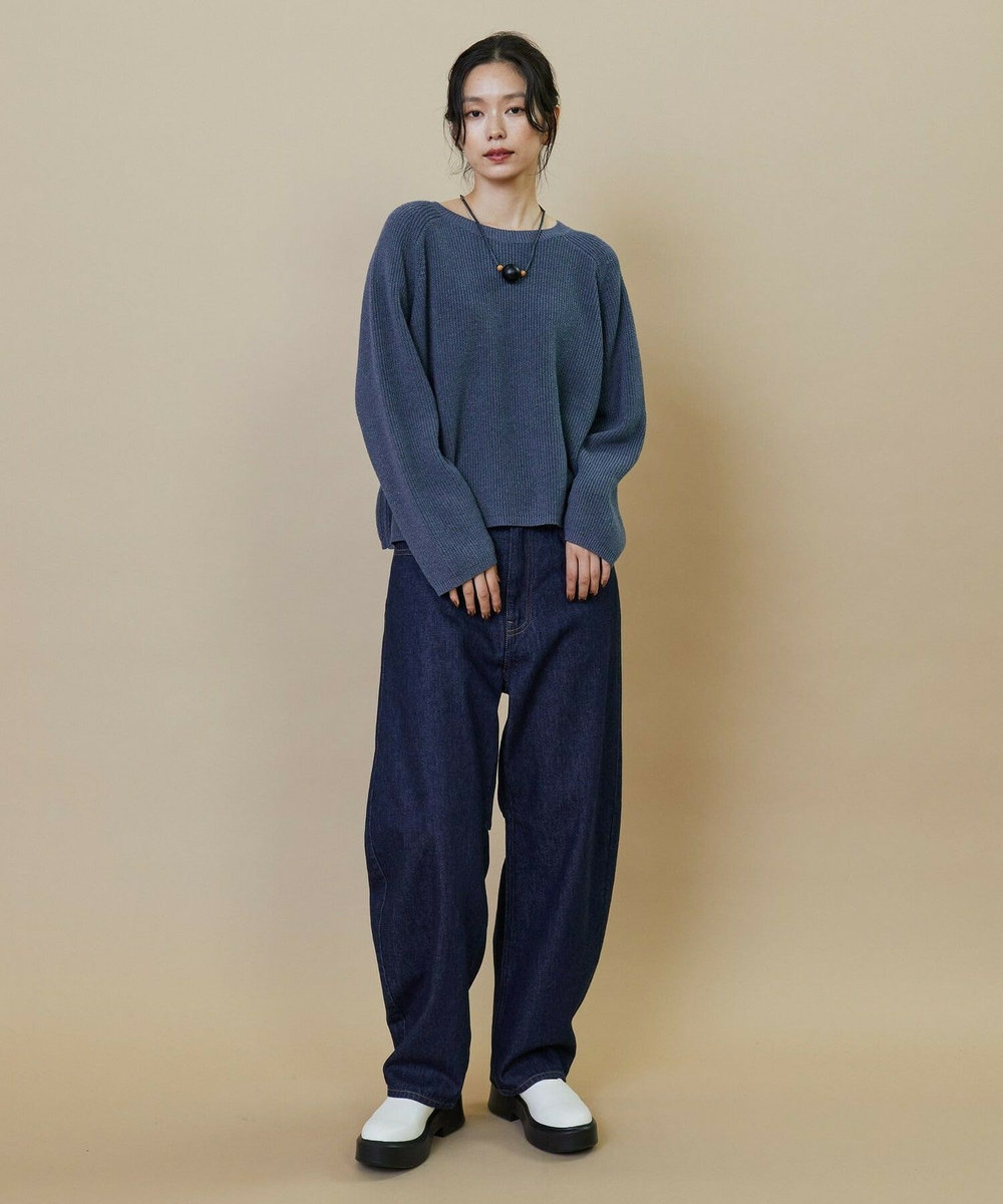 L'EQUIPE GREEN 10.2ozリサイクルデニムパンツ インディゴブルー