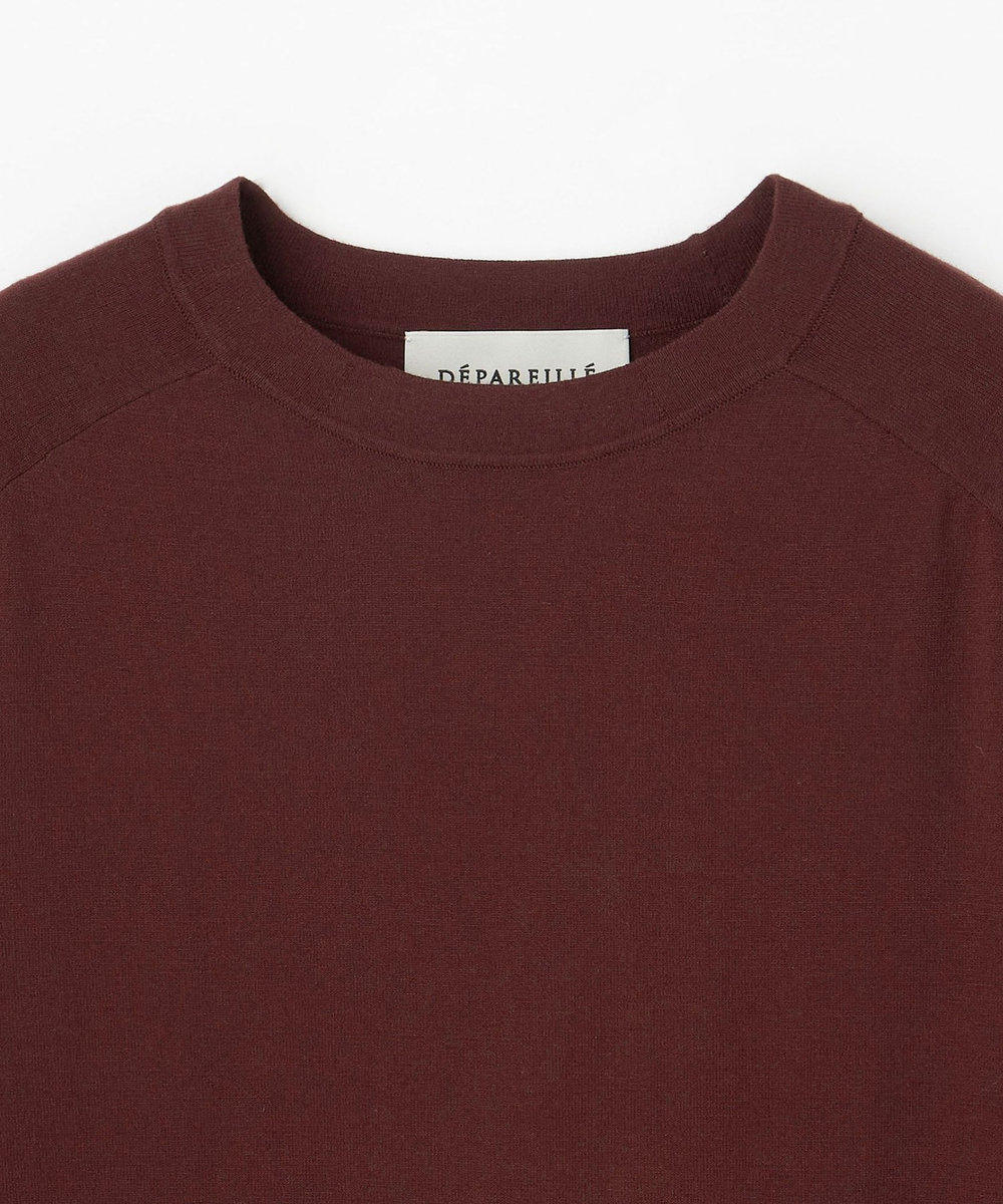 DÉPAREILLÉ WASHABLE LOGO CREW NECK / ウォッシャブルロゴクルーネック ボルドー