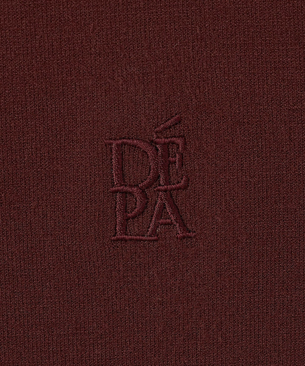 DÉPAREILLÉ WASHABLE LOGO CREW NECK / ウォッシャブルロゴクルーネック ボルドー