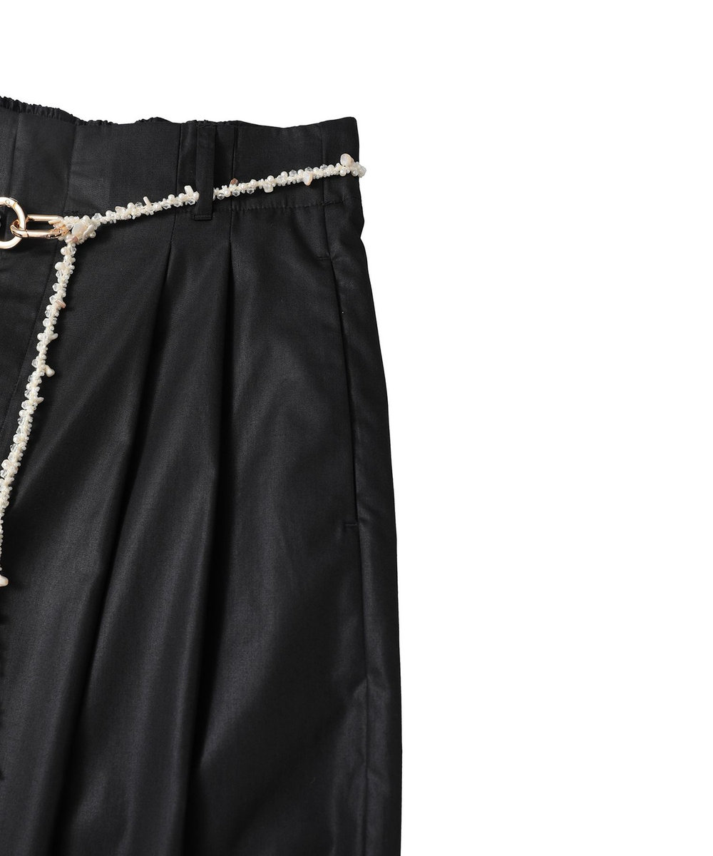 1er Arrondissement チンツシェルチェーンパンツ ブラック