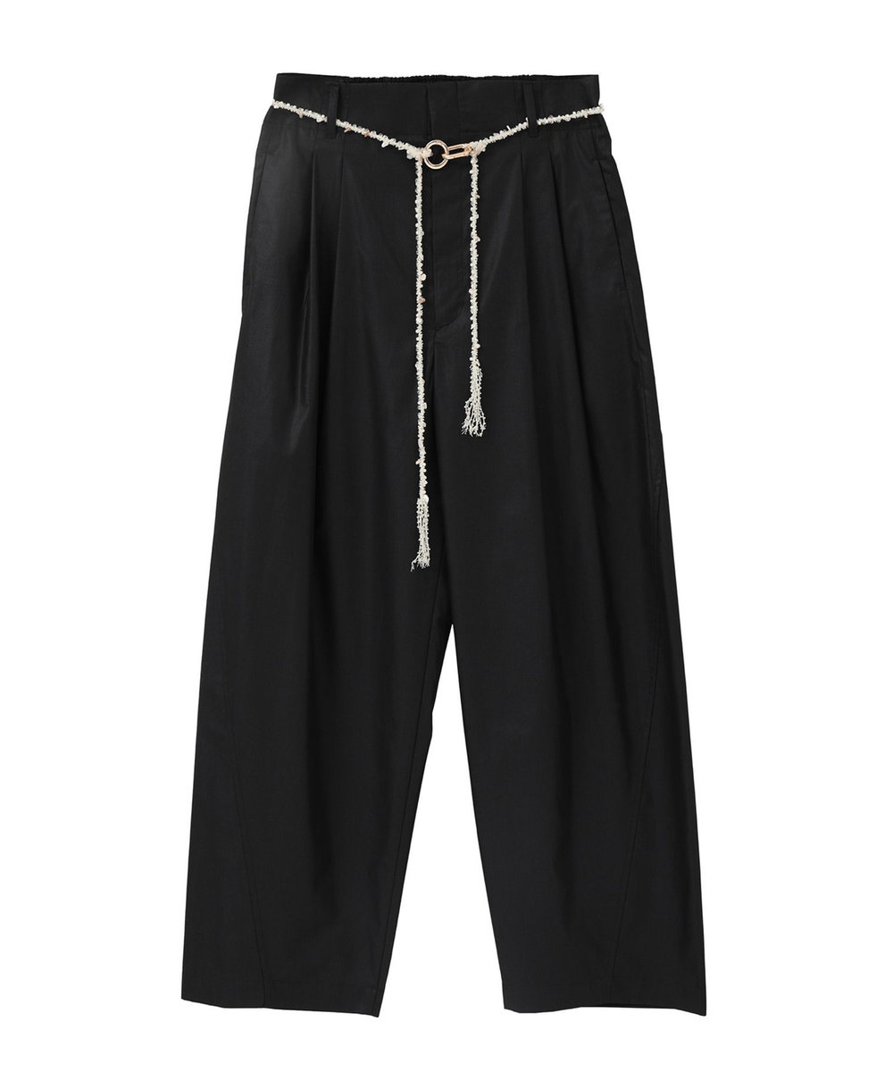 1er Arrondissement チンツシェルチェーンパンツ ブラック