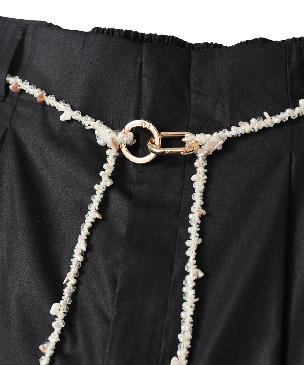 1er Arrondissement チンツシェルチェーンパンツ ブラック