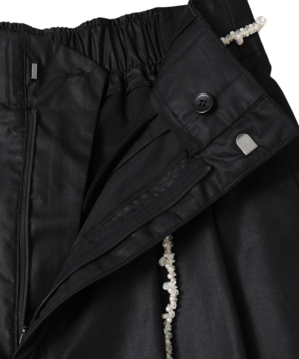 1er Arrondissement チンツシェルチェーンパンツ ブラック