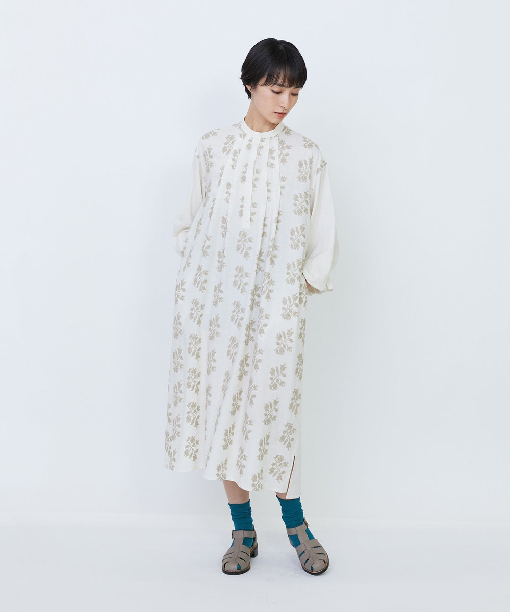 LOISIR オリジナル柄刺繍ワンピース キナリ