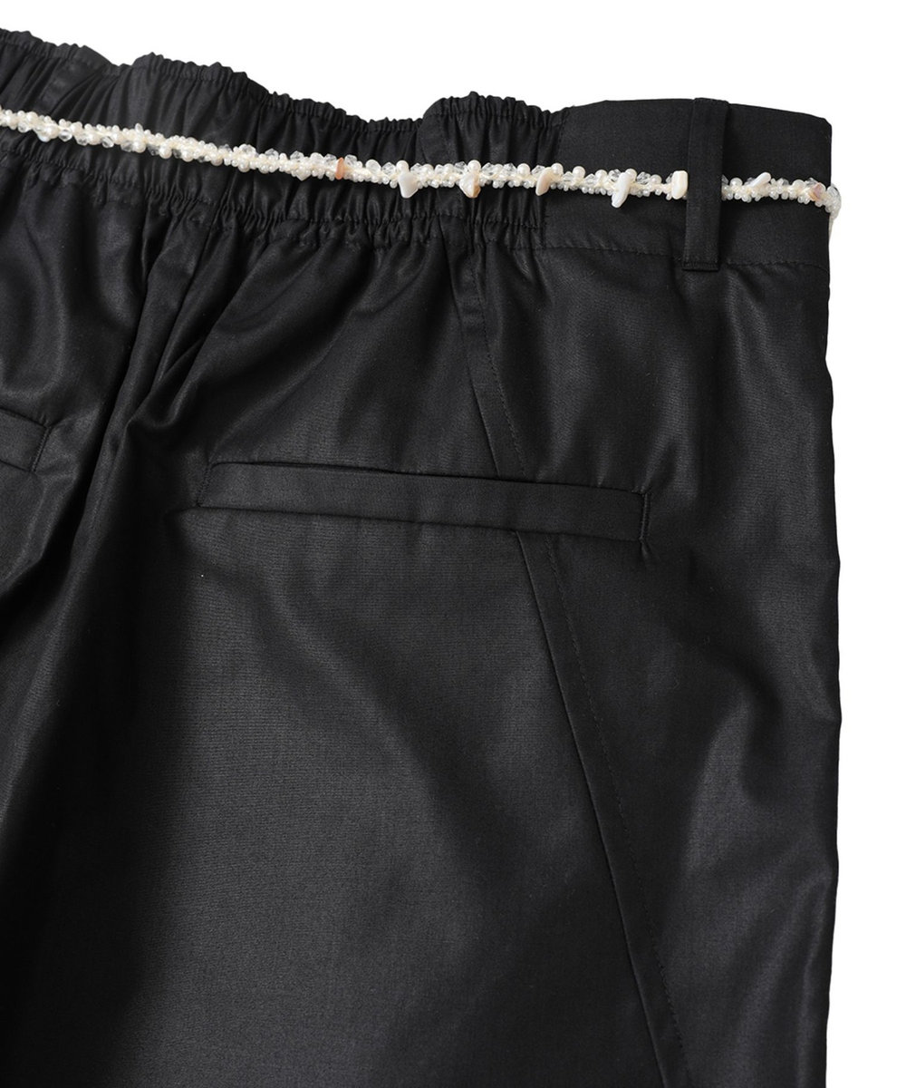 1er Arrondissement チンツシェルチェーンパンツ ブラック