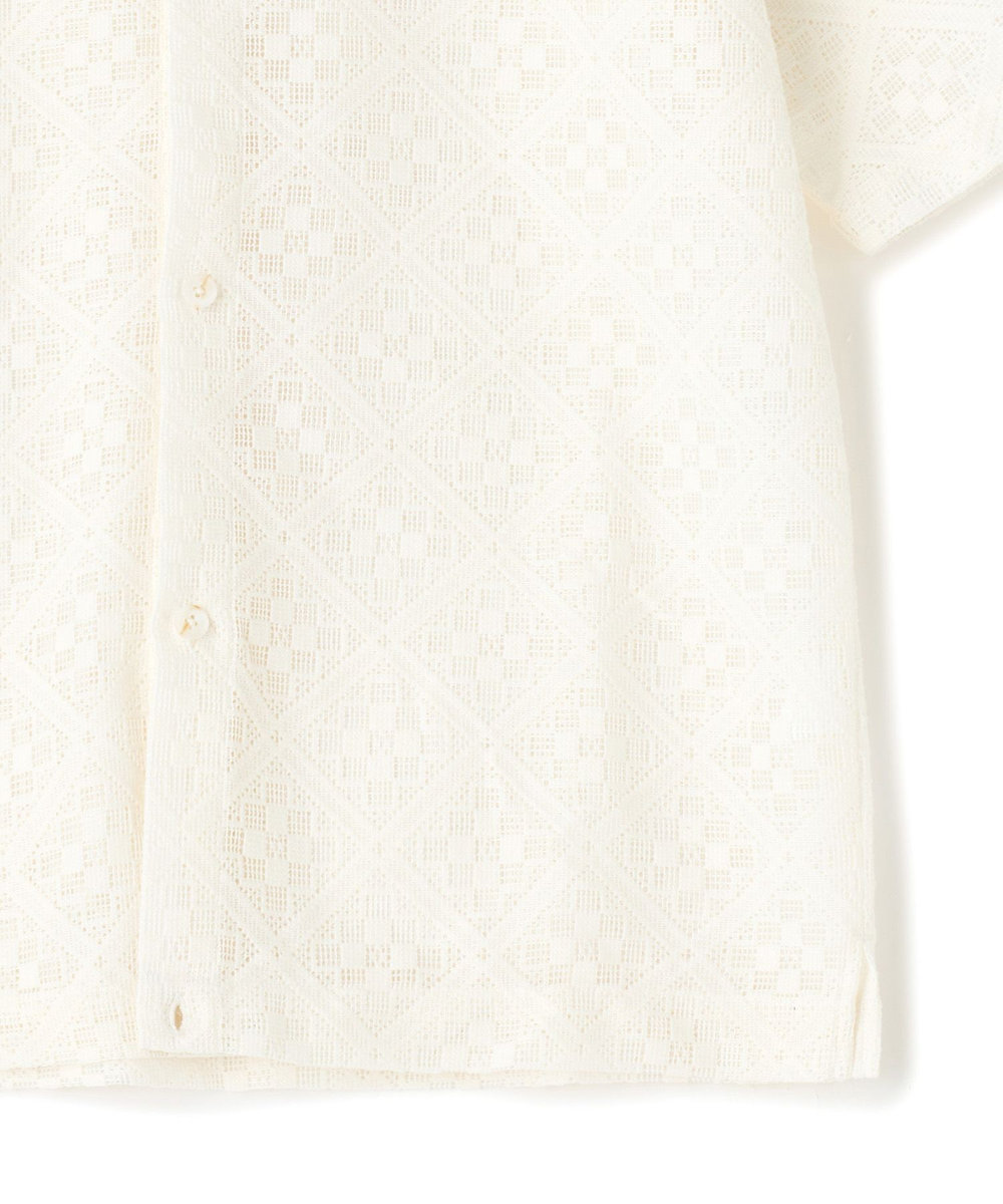 MEN'S BIGI シアージャカード レギュラーカラーシャツ ホワイト