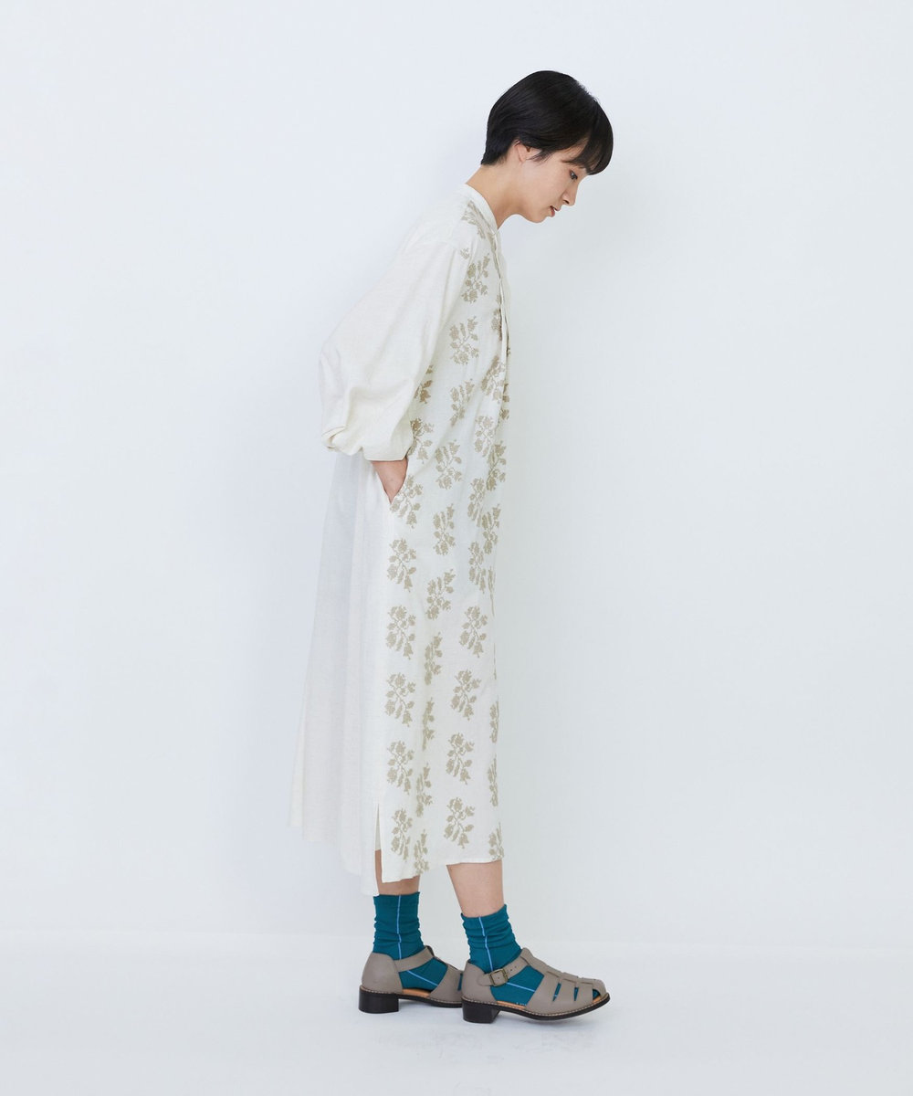 LOISIR オリジナル柄刺繍ワンピース キナリ