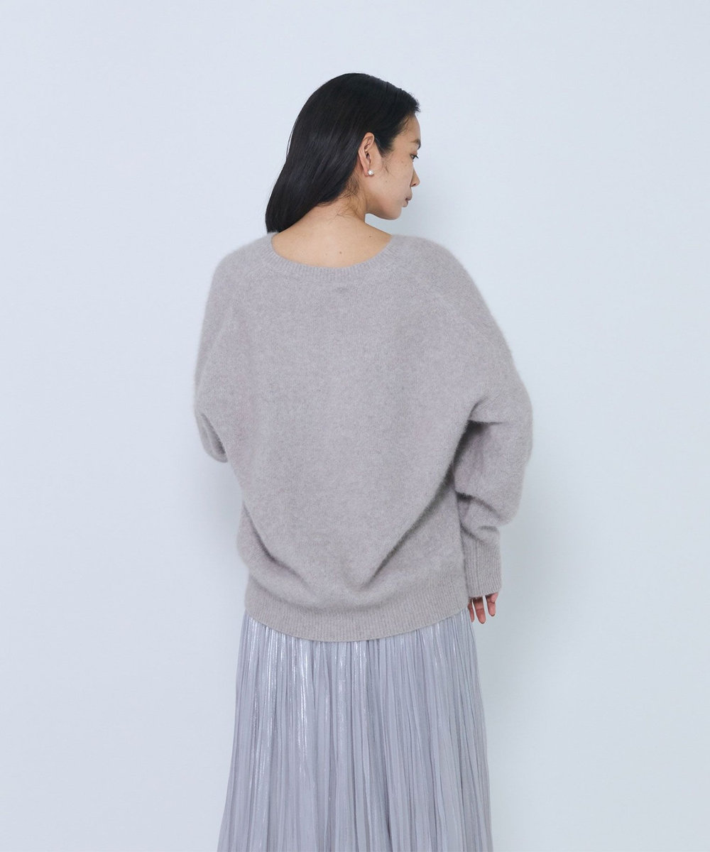1er Arrondissement FOXウールVネックニット ベージュ