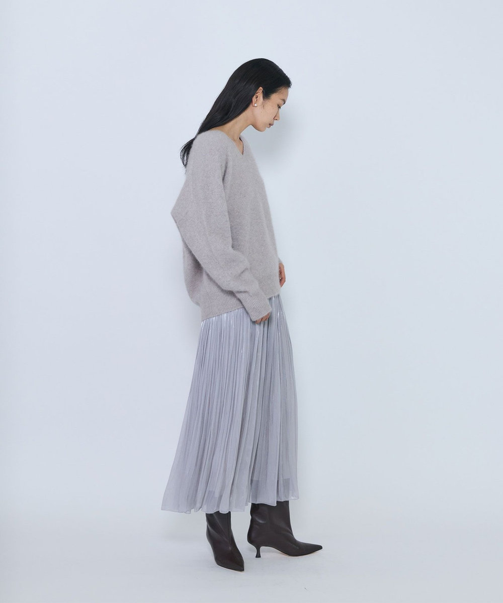 1er Arrondissement FOXウールVネックニット ベージュ