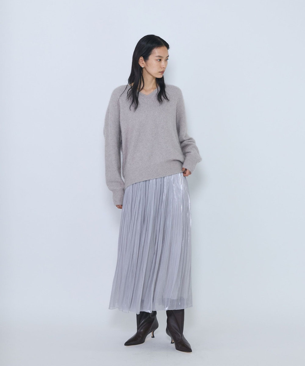 1er Arrondissement FOXウールVネックニット ベージュ