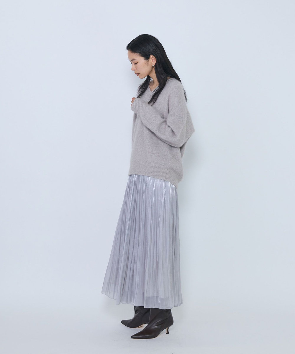 1er Arrondissement FOXウールVネックニット ベージュ