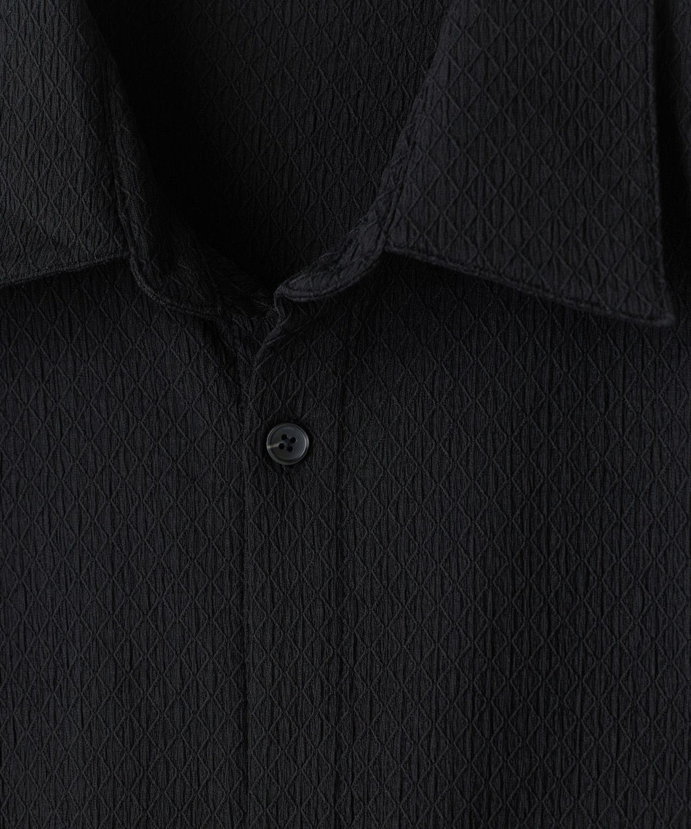 MEN'S BIGI シアージャカード レギュラーカラーシャツ ホワイト