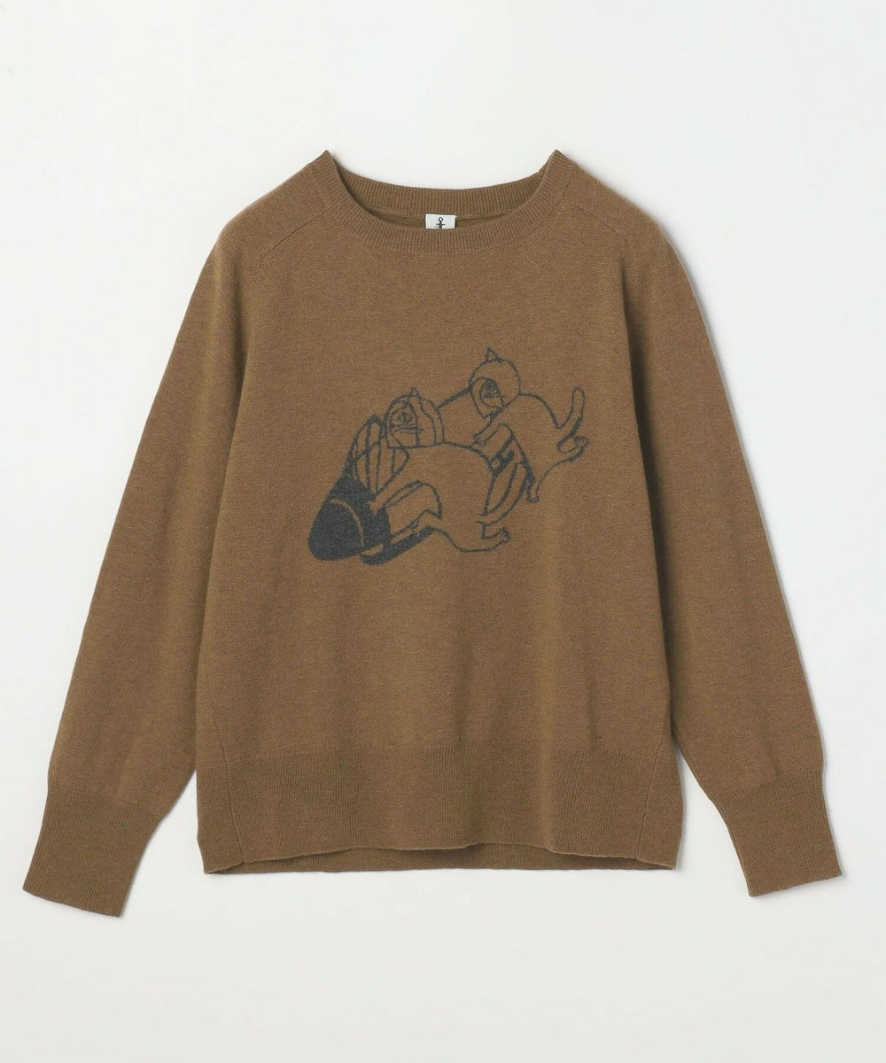LOISIR LOISIR×TORANEKOBONBONインターシャプルオーバー ブラウン