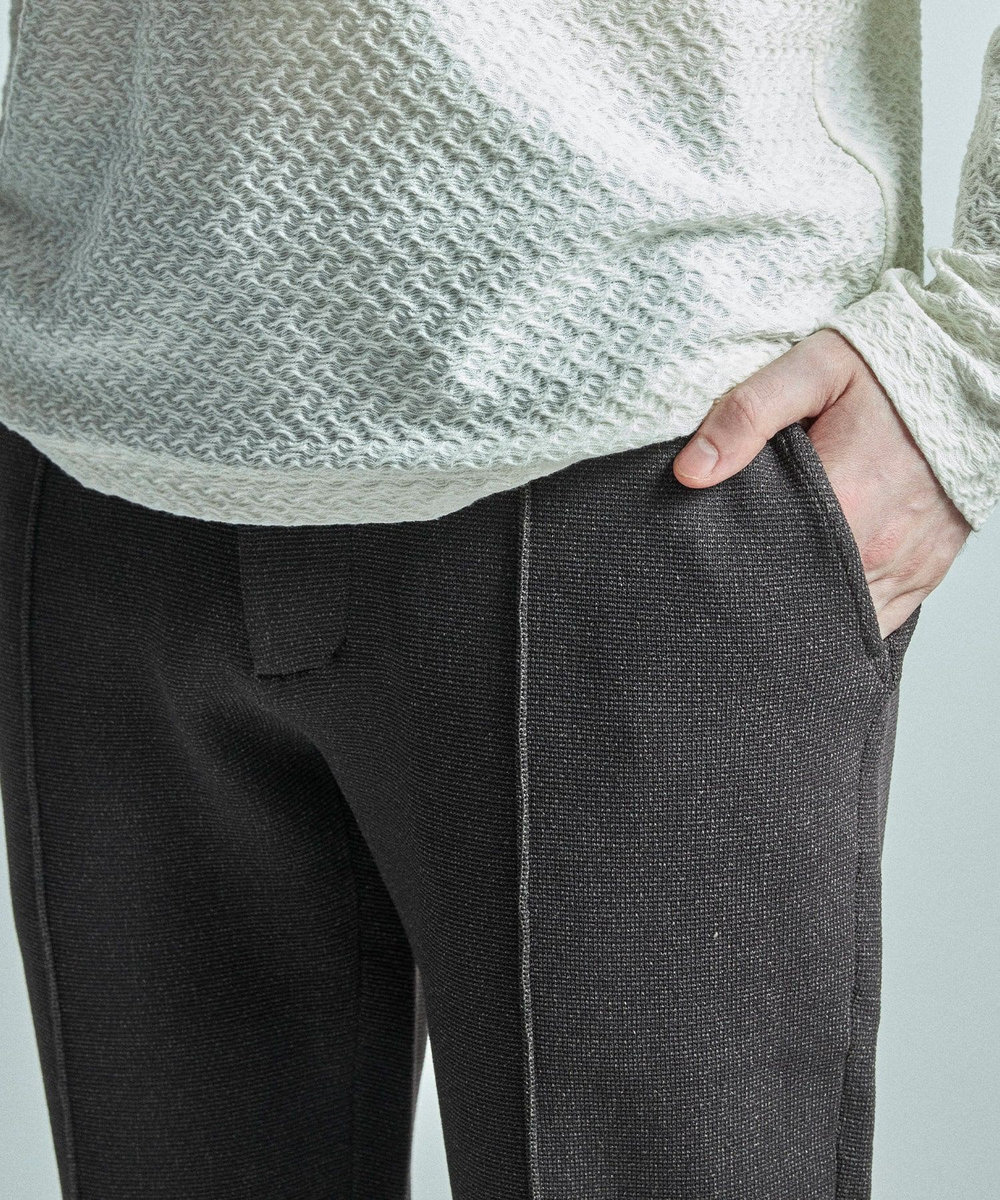MEN'S BIGI 【ACTIVE TAILOR/アクティブテイラー】ミラノリブニットパンツ＜マシンウォッシャブル＞ ブラウン系その他