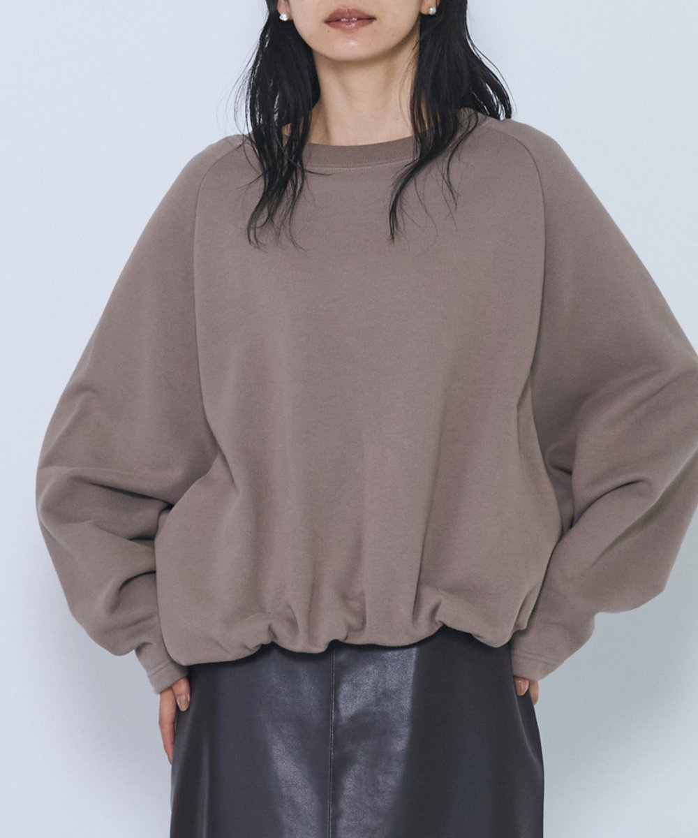 1er Arrondissement ＜COGTHEBIGSMOKE /コグ ザ ビッグ スモーク＞“OLIVER PUFFY HEM TOP"スウェットトップス グレイッシュベージュ