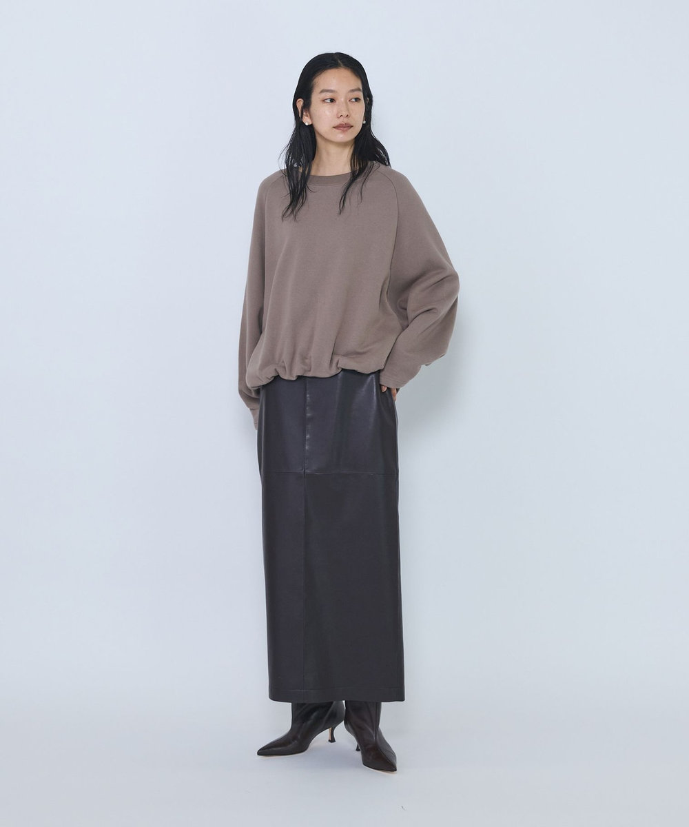 1er Arrondissement ＜COGTHEBIGSMOKE /コグ ザ ビッグ スモーク＞“OLIVER PUFFY HEM TOP"スウェットトップス グレイッシュベージュ