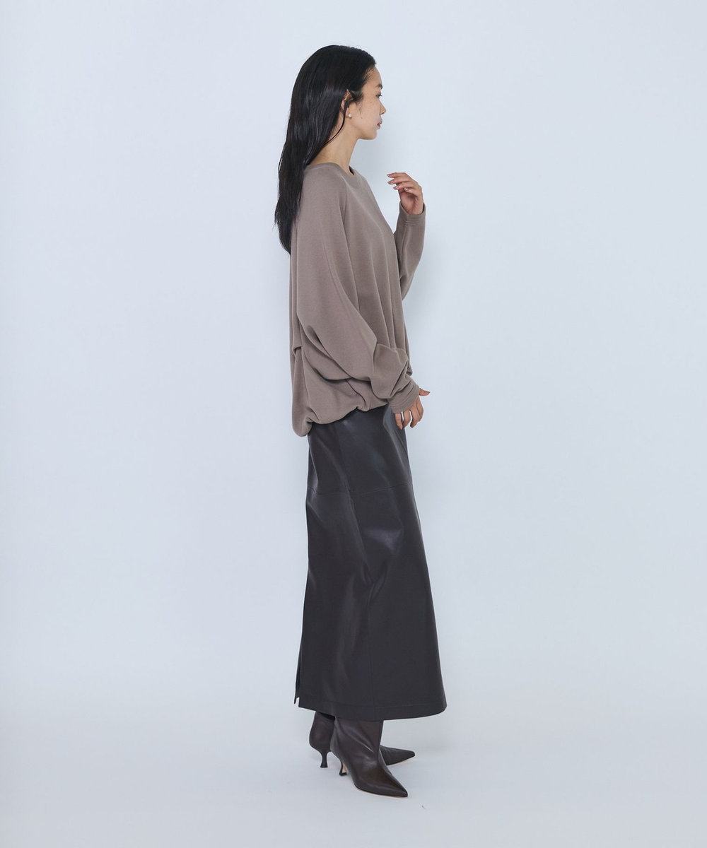 1er Arrondissement ＜COGTHEBIGSMOKE /コグ ザ ビッグ スモーク＞“OLIVER PUFFY HEM TOP"スウェットトップス グレイッシュベージュ