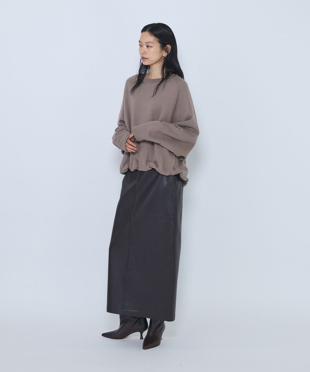 1er Arrondissement ＜COGTHEBIGSMOKE /コグ ザ ビッグ スモーク＞“OLIVER PUFFY HEM TOP"スウェットトップス グレイッシュベージュ