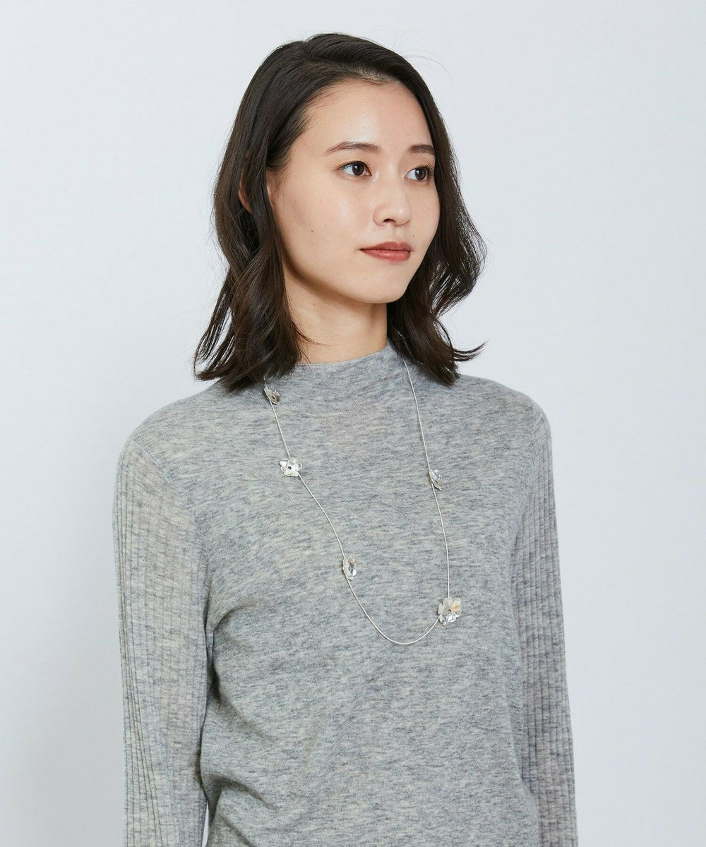 L'EQUIPE フラワーネックレス シルバー