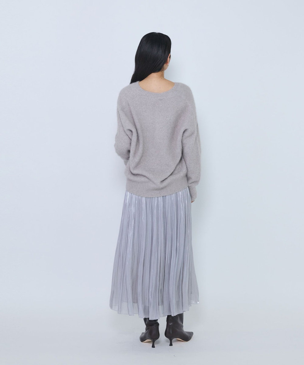 1er Arrondissement FOXウールVネックニット ベージュ