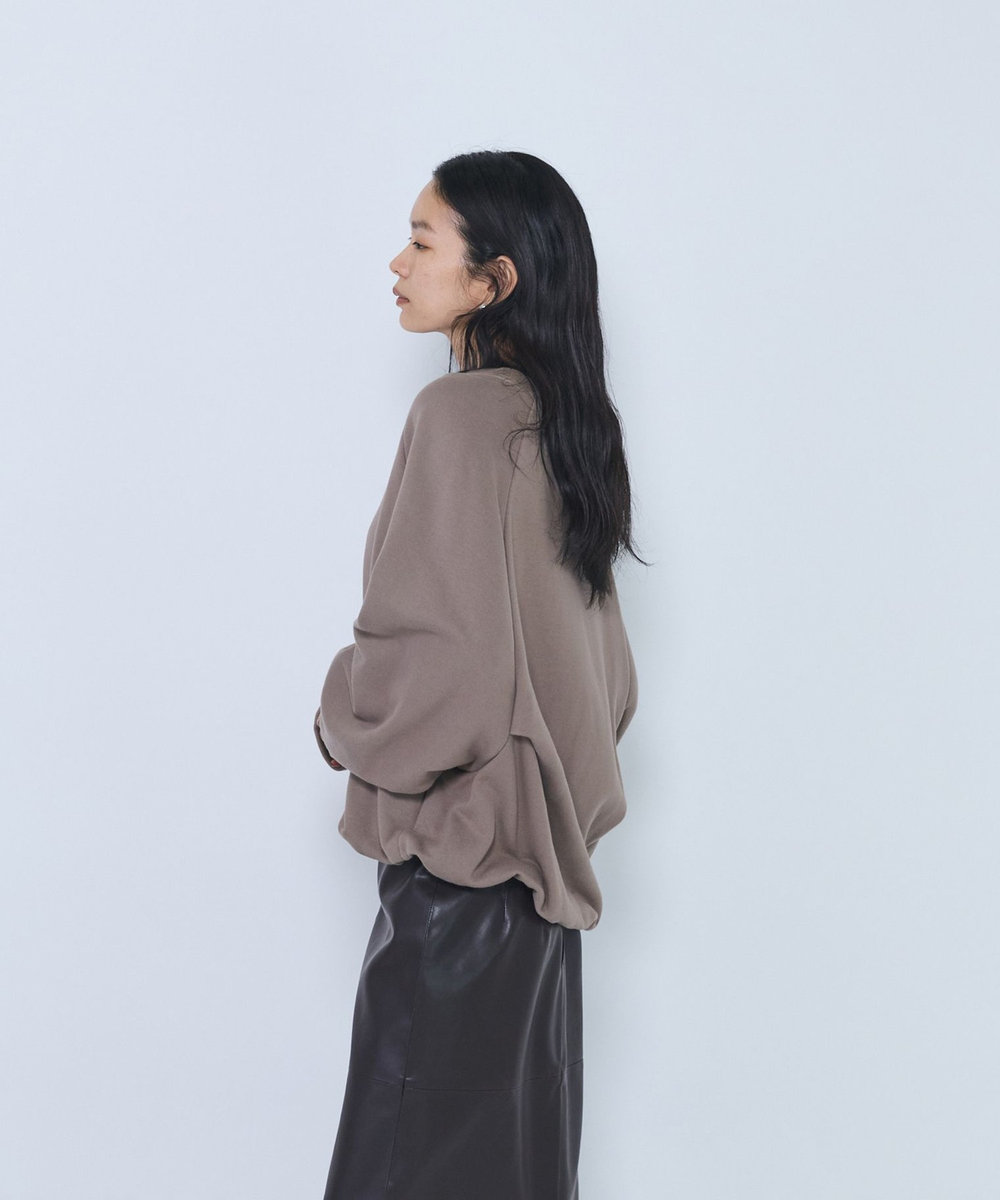 1er Arrondissement ＜COGTHEBIGSMOKE /コグ ザ ビッグ スモーク＞“OLIVER PUFFY HEM TOP"スウェットトップス グレイッシュベージュ